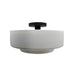 Justice Designs - CER-6363-BIS-MBLK - One Light Semi-Flush Mount - Radiance - Bisque