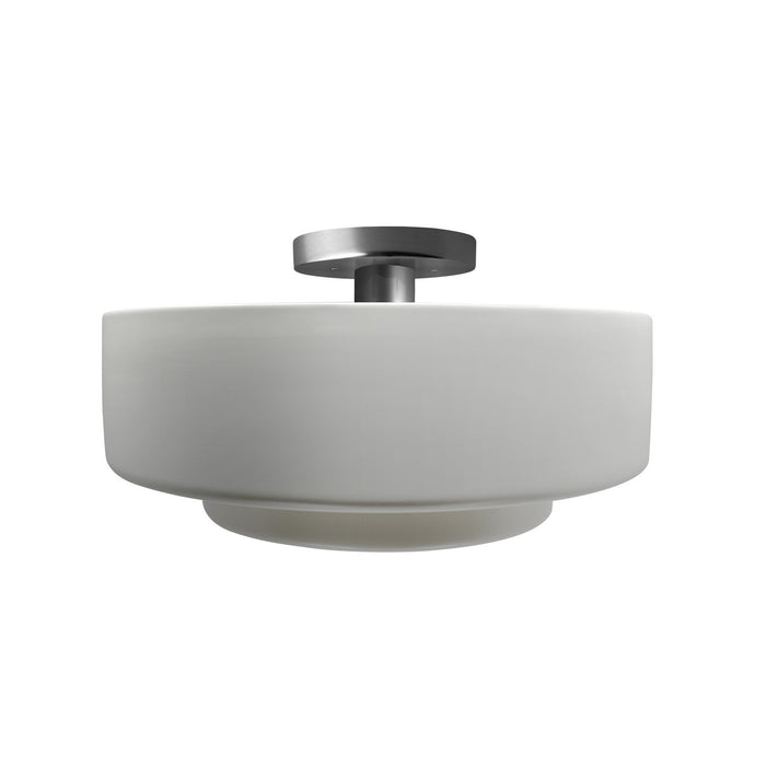 Justice Designs - CER-6363-BIS-NCKL - One Light Semi-Flush Mount - Radiance - Bisque