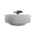 Justice Designs - CER-6363-BIS-NCKL - One Light Semi-Flush Mount - Radiance - Bisque