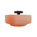 Justice Designs - CER-6363-BSH-MBLK - One Light Semi-Flush Mount - Radiance - Gloss Blush