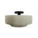 Justice Designs - CER-6363-CKC-MBLK - One Light Semi-Flush Mount - Radiance - Celadon Green Crackle