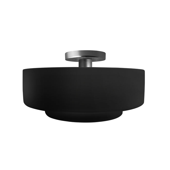 Justice Designs - CER-6363-CRB-NCKL - One Light Semi-Flush Mount - Radiance - Carbon - Matte Black