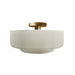 Justice Designs - CER-6363-CRK-BRSS - One Light Semi-Flush Mount - Radiance - White Crackle