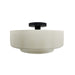 Justice Designs - CER-6363-CRK-MBLK - One Light Semi-Flush Mount - Radiance - White Crackle