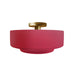 Justice Designs - CER-6363-CRSE-BRSS - One Light Semi-Flush Mount - Radiance - Cerise