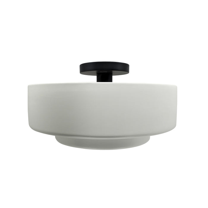 Justice Designs - CER-6363-MAT-MBLK - One Light Semi-Flush Mount - Radiance - Matte White