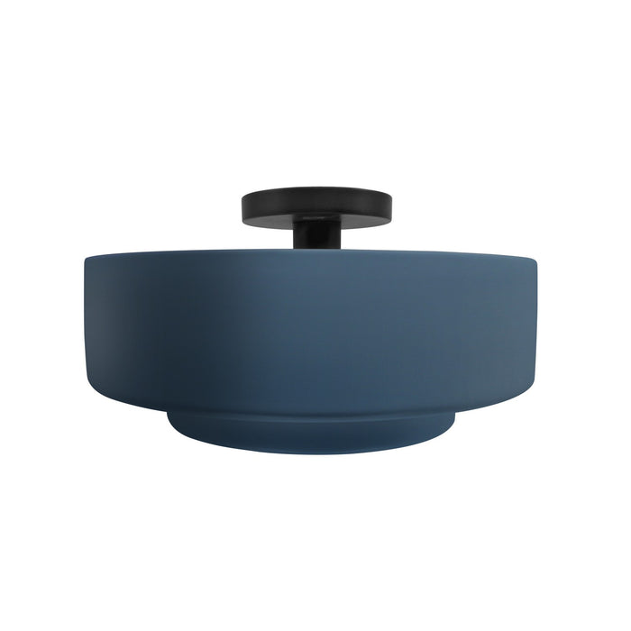Justice Designs - CER-6363-MID-MBLK - One Light Semi-Flush Mount - Radiance - Midnight Sky