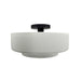 Justice Designs - CER-6363-MTGD-MBLK - One Light Semi-Flush Mount - Radiance - Matte White w/ Champagne Gold