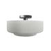 Justice Designs - CER-6363-MTGD-NCKL - One Light Semi-Flush Mount - Radiance - Matte White w/ Champagne Gold