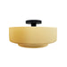Justice Designs - CER-6363-MYLW-MBLK - One Light Semi-Flush Mount - Radiance - Muted Yellow