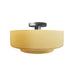 Justice Designs - CER-6363-MYLW-NCKL - One Light Semi-Flush Mount - Radiance - Muted Yellow
