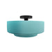 Justice Designs - CER-6363-RFPL-MBLK - One Light Semi-Flush Mount - Radiance - Reflecting Pool