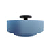 Justice Designs - CER-6363-SKBL-MBLK - One Light Semi-Flush Mount - Radiance - Sky Blue