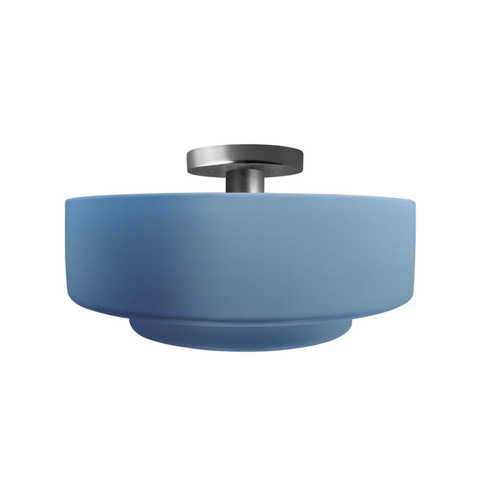 Justice Designs - CER-6363-SKBL-NCKL - One Light Semi-Flush Mount - Radiance - Sky Blue