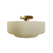Justice Designs - CER-6363-VAN-BRSS - One Light Semi-Flush Mount - Radiance - Vanilla (Gloss)