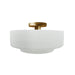 Justice Designs - CER-6363-WHT-BRSS - One Light Semi-Flush Mount - Radiance - Gloss White