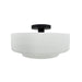 Justice Designs - CER-6363-WTWT-MBLK - One Light Semi-Flush Mount - Radiance - Gloss White (outside and inside of fixture)