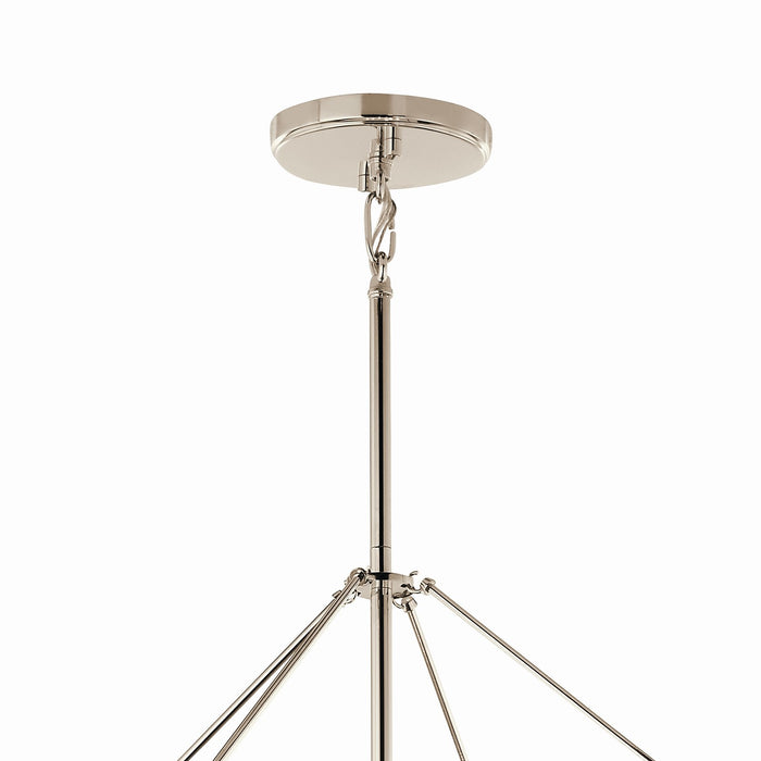 Kichler - 52628PN - Eight Light Foyer Pendant - Eisley - Polished Nickel