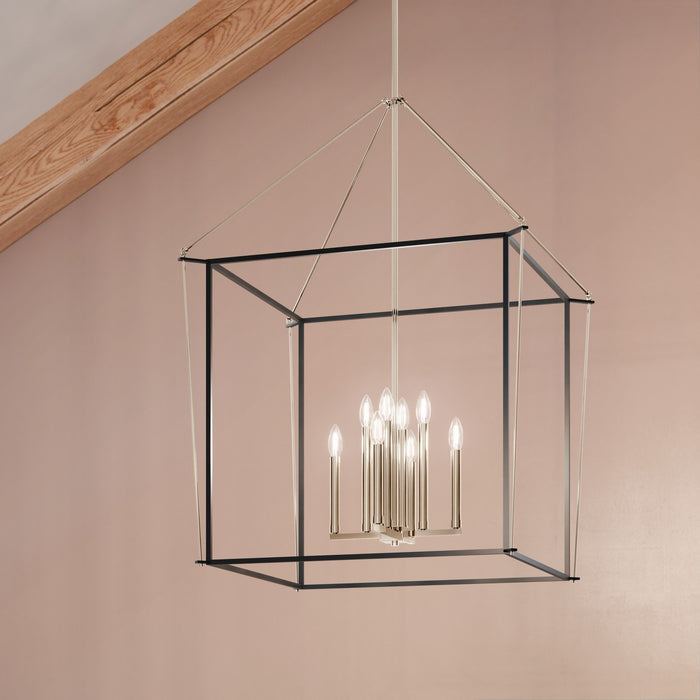 Kichler - 52628PN - Eight Light Foyer Pendant - Eisley - Polished Nickel