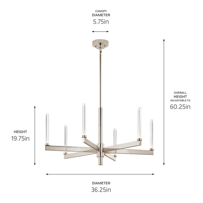 Kichler - 52667PN - LED Chandelier - Sycara - Polished Nickel