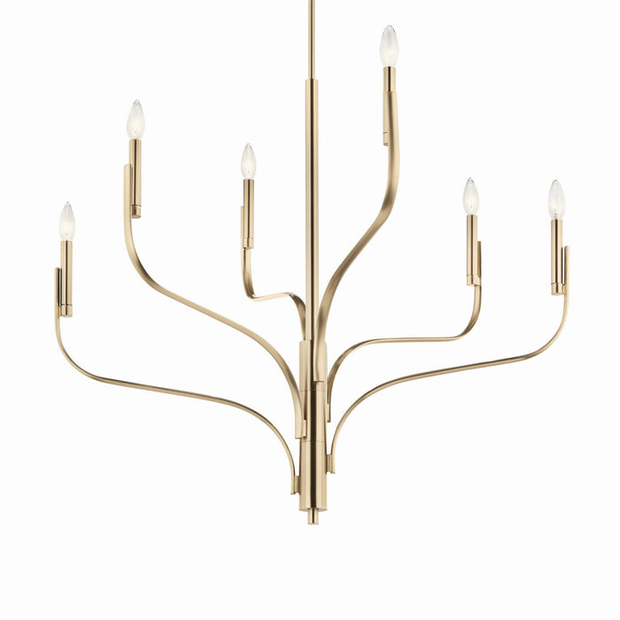 Kichler - 52673CPZ - Six Light Chandelier - Livadia - Champagne Bronze