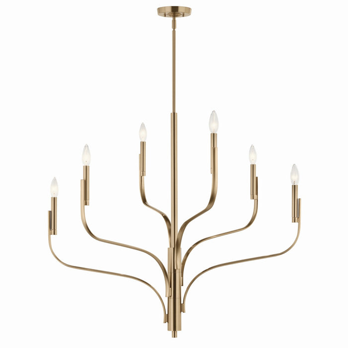 Kichler - 52673CPZ - Six Light Chandelier - Livadia - Champagne Bronze