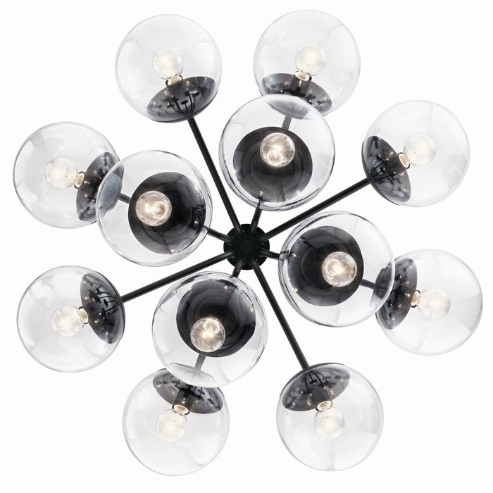 Kichler - 52701BKCLR - 12 Light Chandelier Convertible - Silvarious - Black