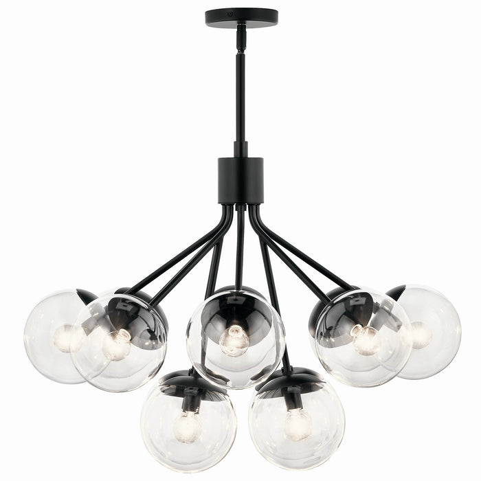 Kichler - 52701BKCLR - 12 Light Chandelier Convertible - Silvarious - Black