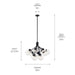 Kichler - 52701BKCLR - 12 Light Chandelier Convertible - Silvarious - Black