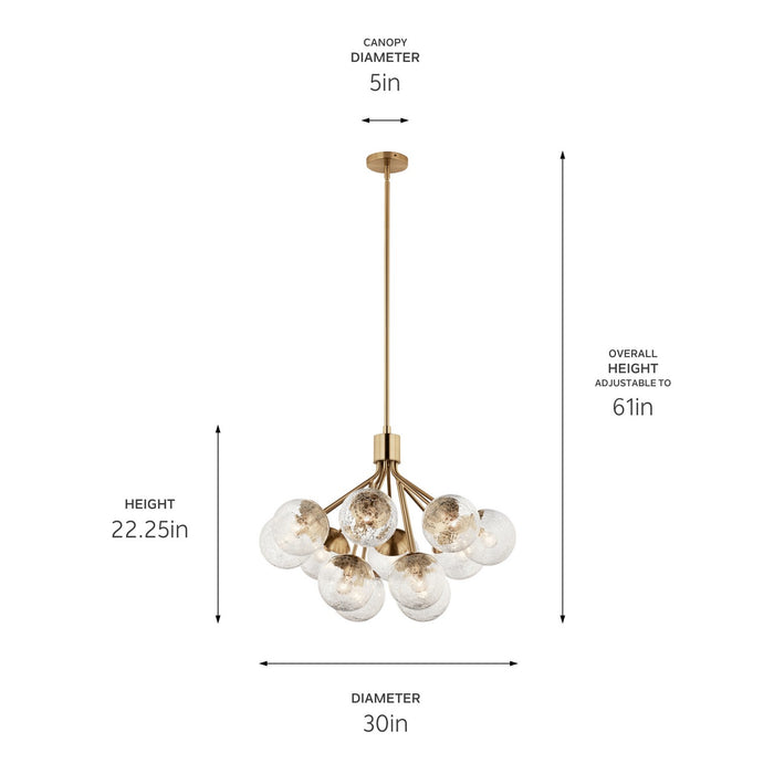 Kichler - 52701CPZ - 12 Light Chandelier Convertible - Silvarious - Champagne Bronze