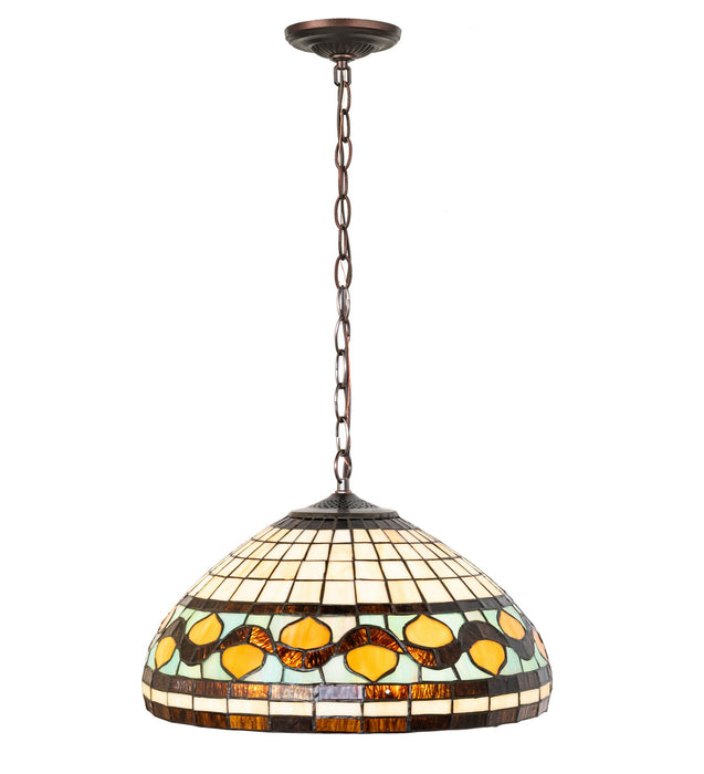 Meyda Tiffany - 115270 - Three Light Pendant - Tiffany Acorn - Bronze