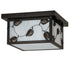 Meyda Tiffany - 269546 - Two Light Flushmount - Hyde Park - Craftsman Brown