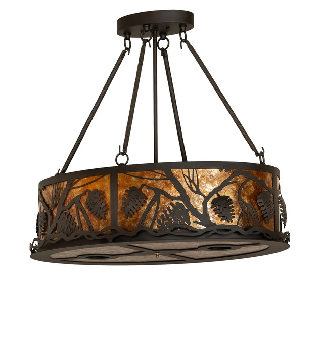 Meyda Tiffany - 270266 - Six Light Pendant - Pinecone - Oil Rubbed Bronze