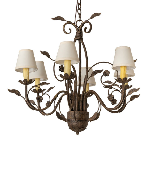 Meyda Tiffany - 270774 - Six Light Chandelier - Bordeaux - Antiquity