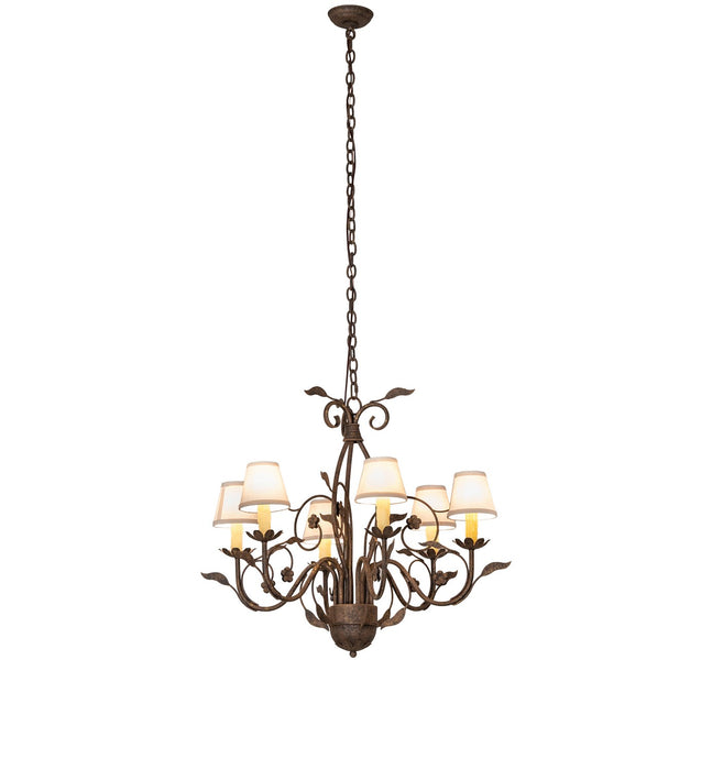 Meyda Tiffany - 270774 - Six Light Chandelier - Bordeaux - Antiquity