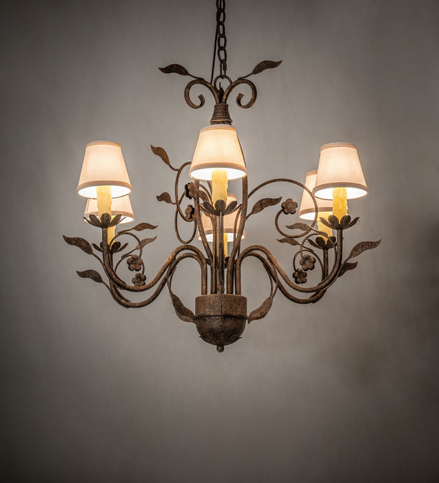 Meyda Tiffany - 270774 - Six Light Chandelier - Bordeaux - Antiquity