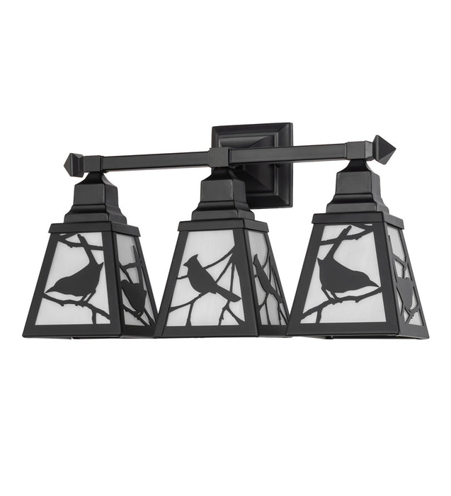 Meyda Tiffany - 270880 - Three Light Vanity - Song Bird - Solar Black