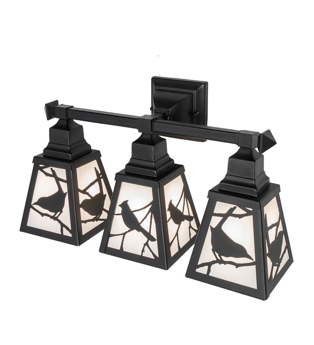 Meyda Tiffany - 270880 - Three Light Vanity - Song Bird - Solar Black