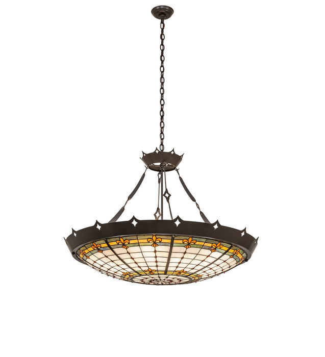 Meyda Tiffany - 271680 - 12 Light Pendant - Fleur-De-Lite - Timeless Bronze