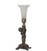 Meyda Tiffany - 273026 - One Light Mini Lamp - White Tiffany Pond Lily - Antique Brass