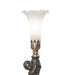 Meyda Tiffany - 273026 - One Light Mini Lamp - White Tiffany Pond Lily - Antique Brass