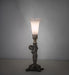 Meyda Tiffany - 273026 - One Light Mini Lamp - White Tiffany Pond Lily - Antique Brass