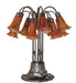 Meyda Tiffany - 273103 - 12 Light Table Lamp - Amber Tiffany Pond Lily - Mahogany Bronze