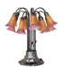 Meyda Tiffany - 273108 - 12 Light Table Lamp - Amber/Purple Tiffany Pond Lily - Mahogany Bronze