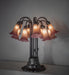 Meyda Tiffany - 273108 - 12 Light Table Lamp - Amber/Purple Tiffany Pond Lily - Mahogany Bronze