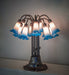 Meyda Tiffany - 273109 - 12 Light Table Lamp - Pink/Blue Tiffany Pond Lily - Mahogany Bronze