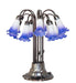 Meyda Tiffany - 273426 - 12 Light Table Lamp - Blue/White Tiffany Pond Lily - Mahogany Bronze