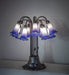 Meyda Tiffany - 273426 - 12 Light Table Lamp - Blue/White Tiffany Pond Lily - Mahogany Bronze