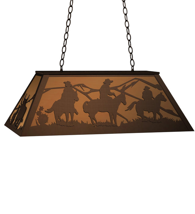 Meyda Tiffany - 274122 - Six Light Pendant - Rustlers - Timeless Bronze