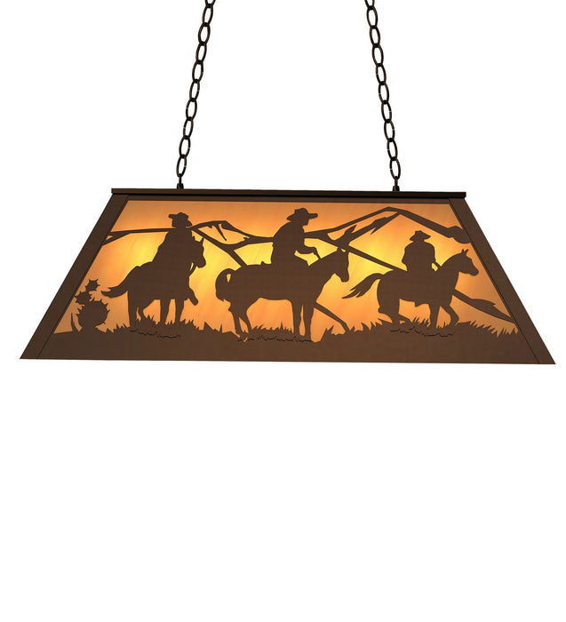 Meyda Tiffany - 274122 - Six Light Pendant - Rustlers - Timeless Bronze